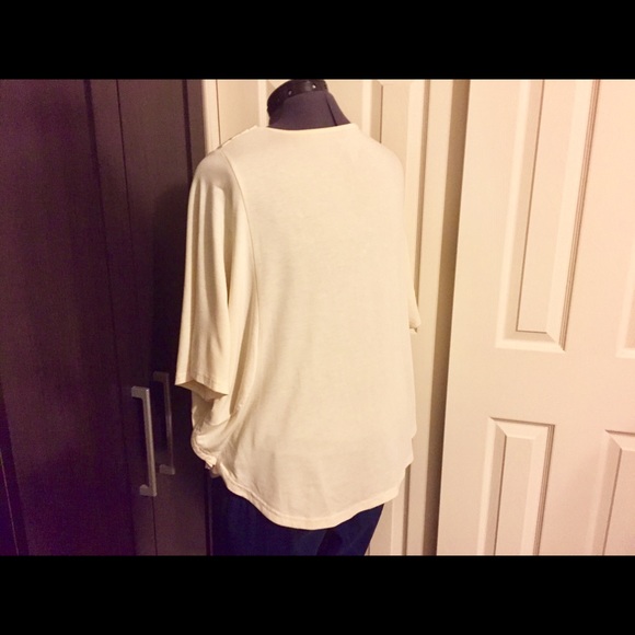 Crystal-Kobe ivory dolman macrame blouse - Picture 5 of 5